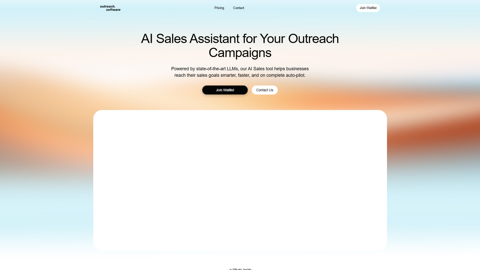 Outreach AI Sales Assistant — интерфейс нейросети Outreach AI Sales Assistant — интерфейс нейросети