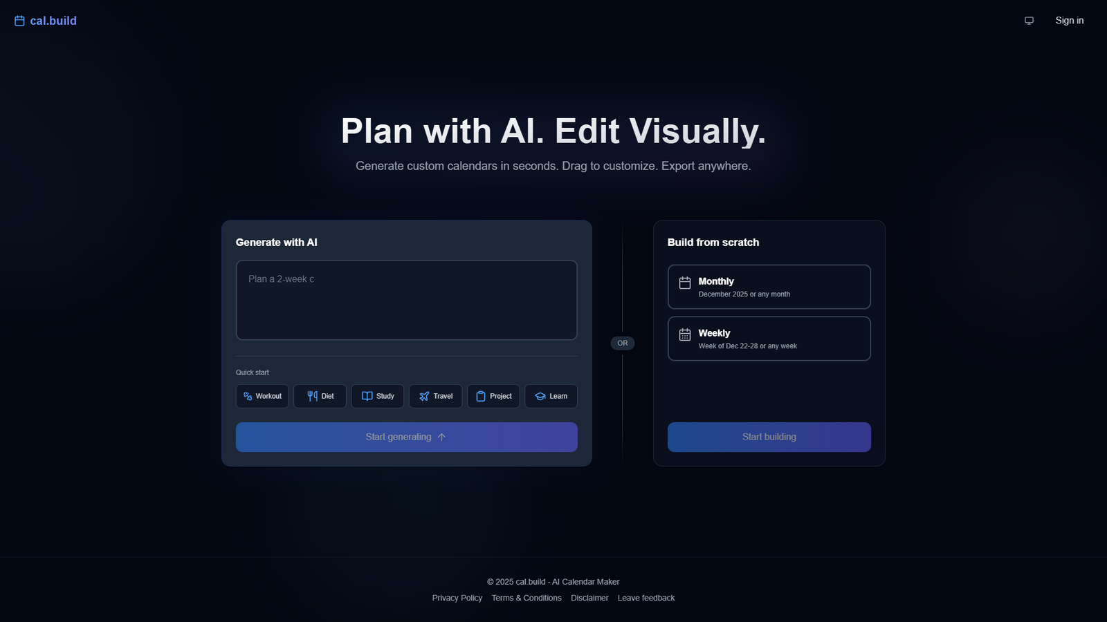 Cal.build — интерфейс нейросети Cal.build — интерфейс нейросети