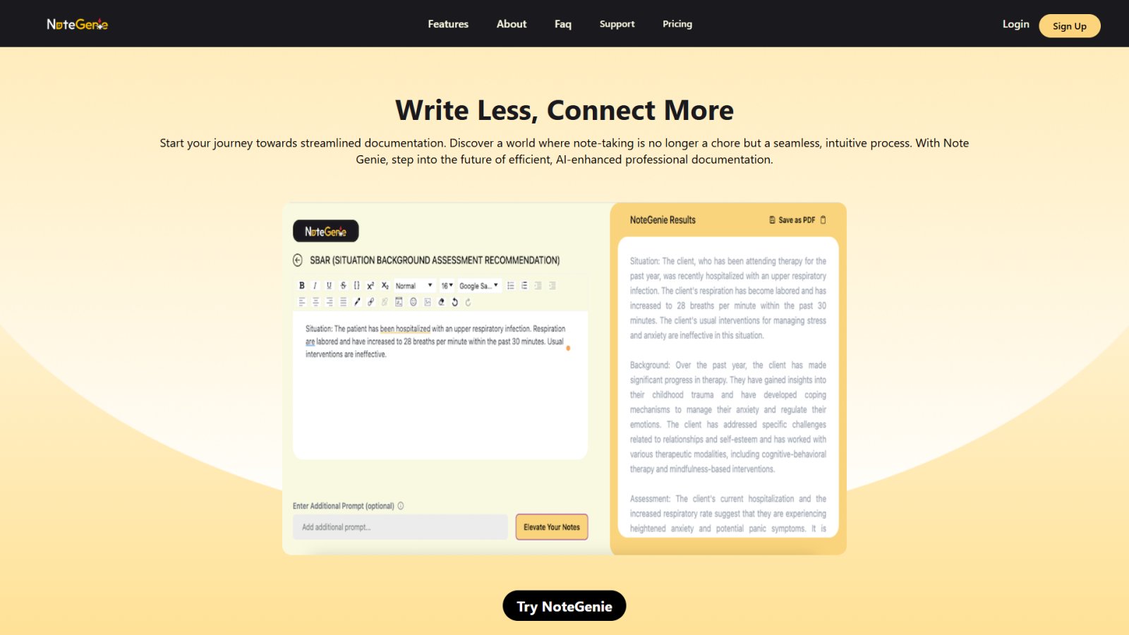 NoteGenie нейросеть Главная страница NoteGenie нейросеть Главная страница