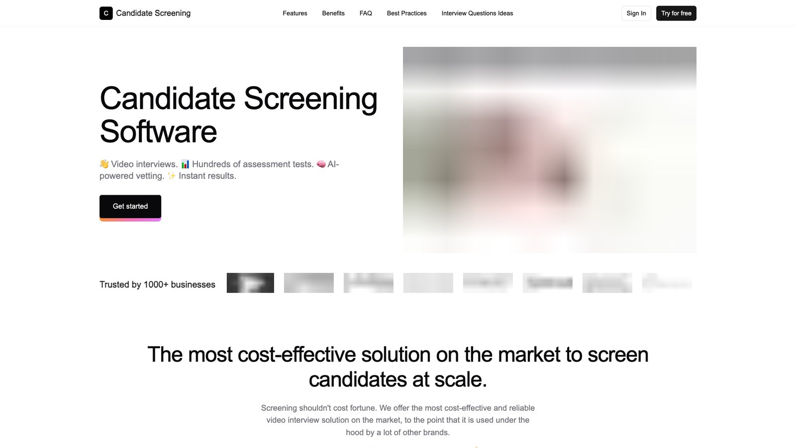 Candidate Screenings — интерфейс нейросети Candidate Screenings — интерфейс нейросети