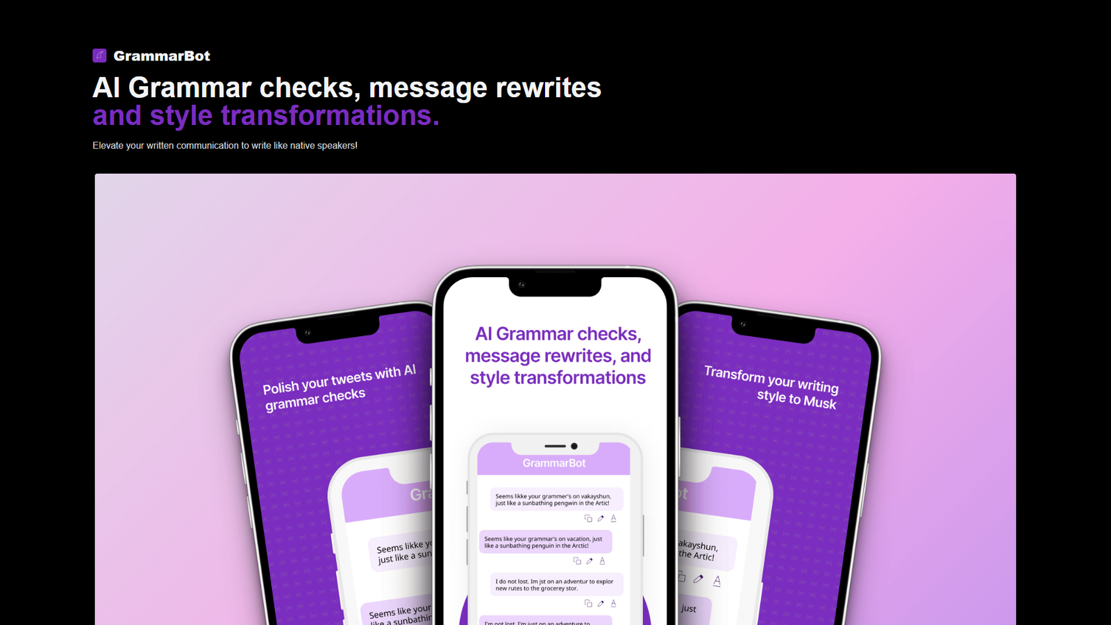GrammarBot — интерфейс нейросети GrammarBot — интерфейс нейросети
