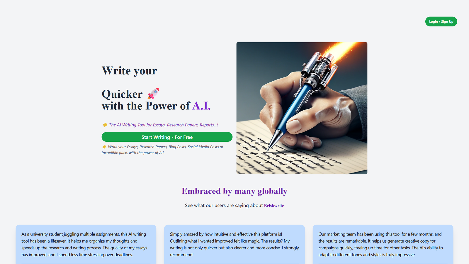 Brisk Write — интерфейс нейросети Brisk Write — интерфейс нейросети