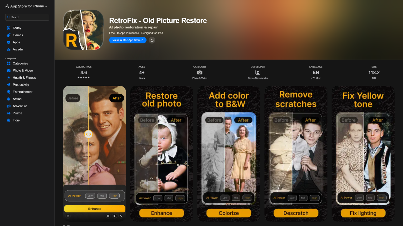 RetroFix — Old Picture Restore — интерфейс нейросети RetroFix — Old Picture Restore — интерфейс нейросети