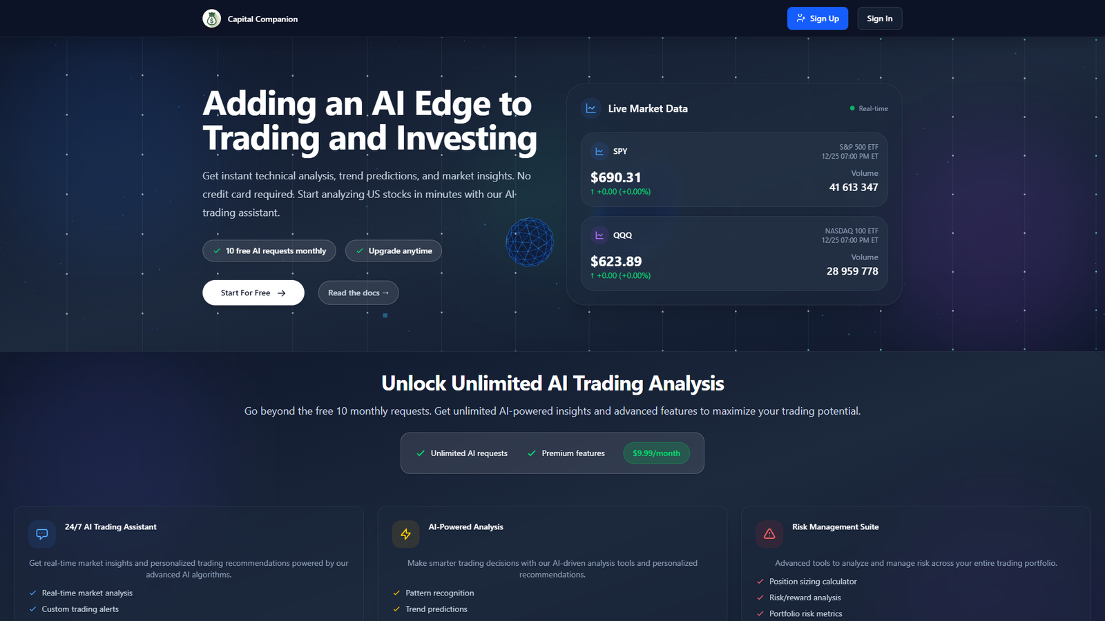 Capital Companion — интерфейс нейросети Capital Companion — интерфейс нейросети