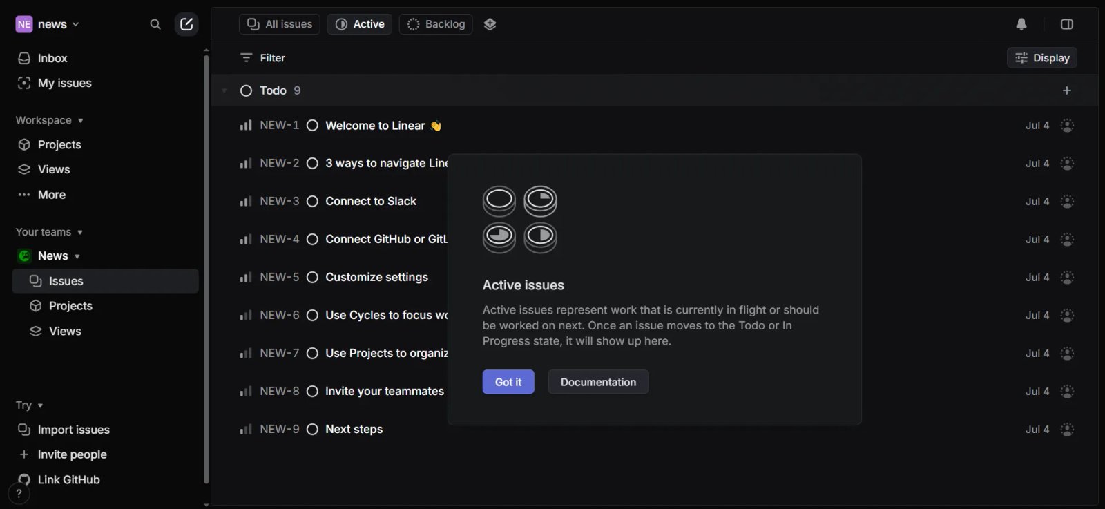 Linear AI Пример Linear AI Пример