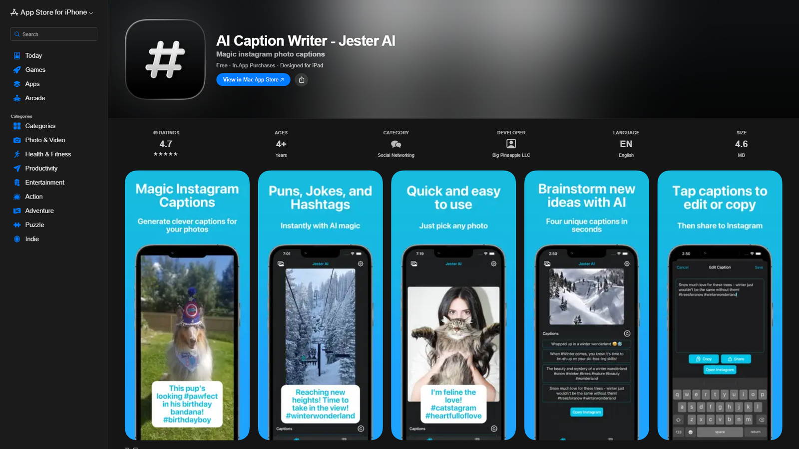 AI Caption Writer — Jester AI — интерфейс нейросети AI Caption Writer — Jester AI — интерфейс нейросети