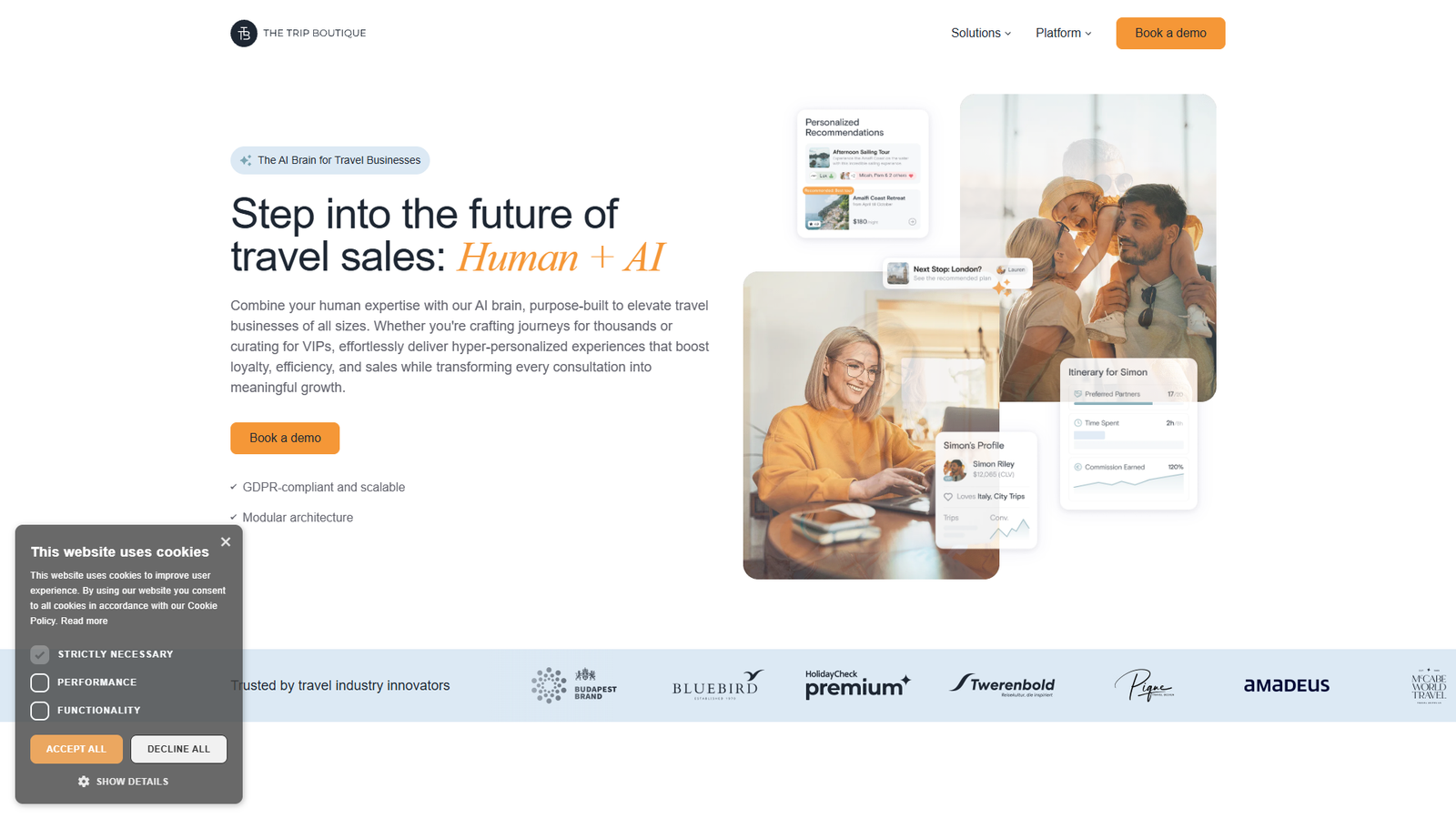 The Trip Boutique — интерфейс нейросети The Trip Boutique — интерфейс нейросети