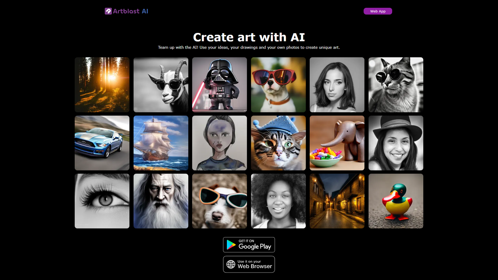 ArtBlast AI — интерфейс нейросети ArtBlast AI — интерфейс нейросети