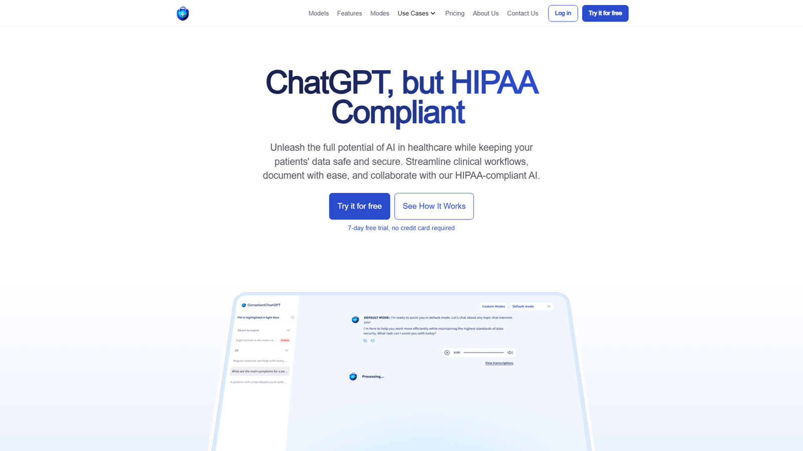 CompliantChatGPT — интерфейс нейросети CompliantChatGPT — интерфейс нейросети