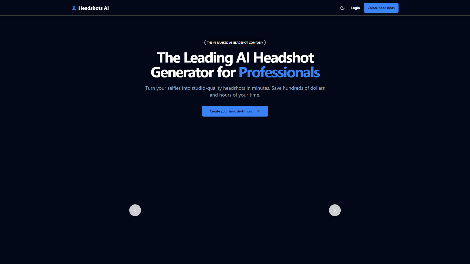 Headshots AI — интерфейс нейросети Headshots AI — интерфейс нейросети
