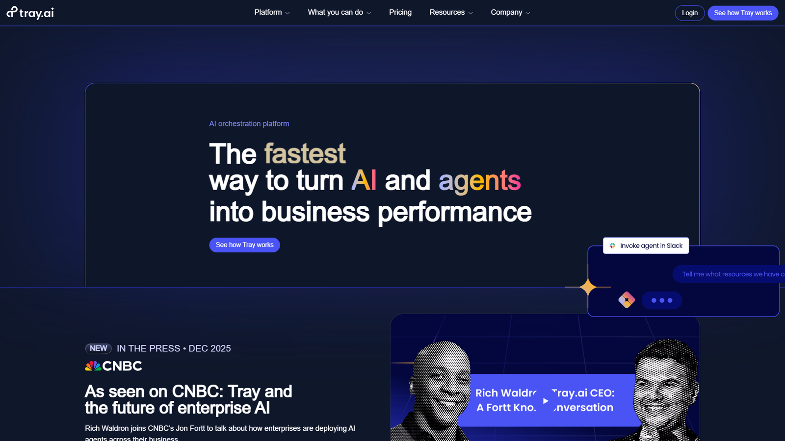 Tray.ai — интерфейс нейросети Tray.ai — интерфейс нейросети