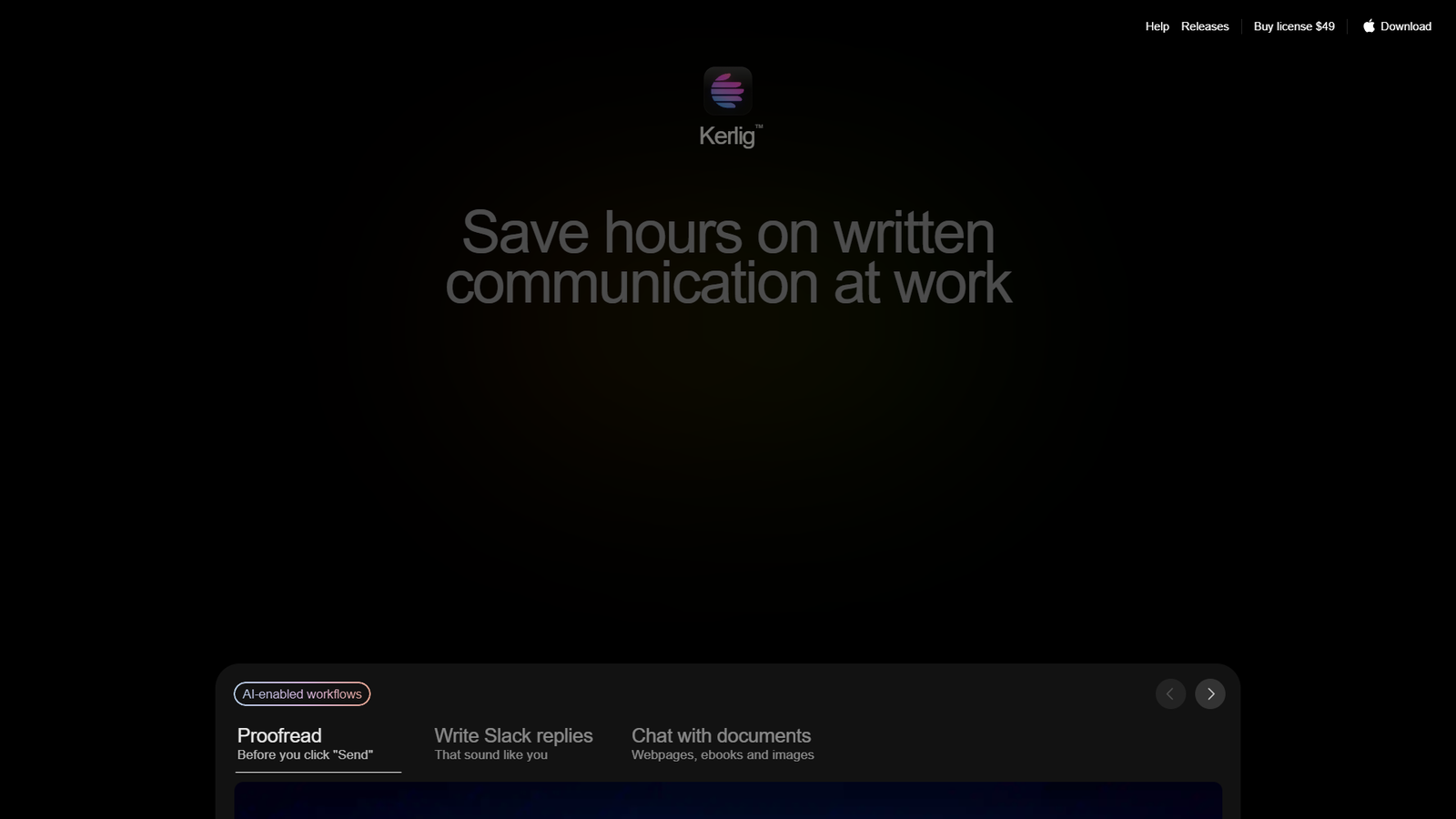 Kerlig AI Writing App — интерфейс нейросети Kerlig AI Writing App — интерфейс нейросети