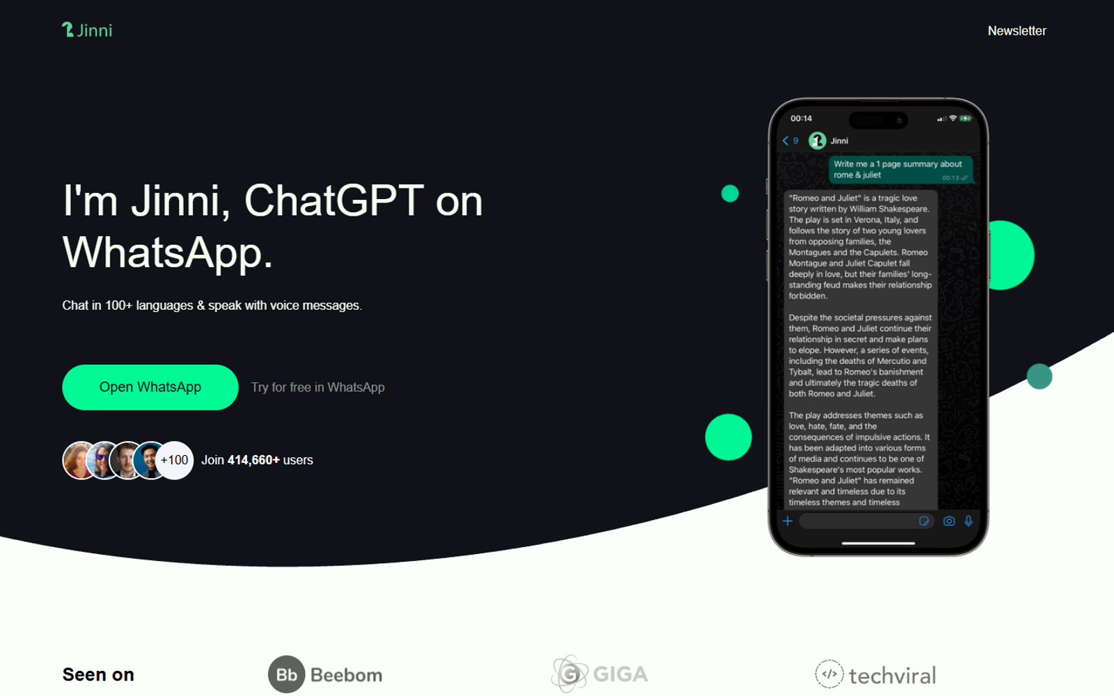 Jinni AI — интерфейс нейросети Jinni AI — интерфейс нейросети
