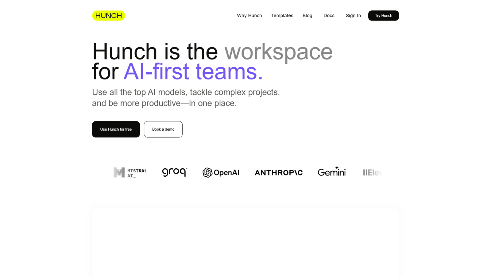 Hunch — интерфейс нейросети Hunch — интерфейс нейросети