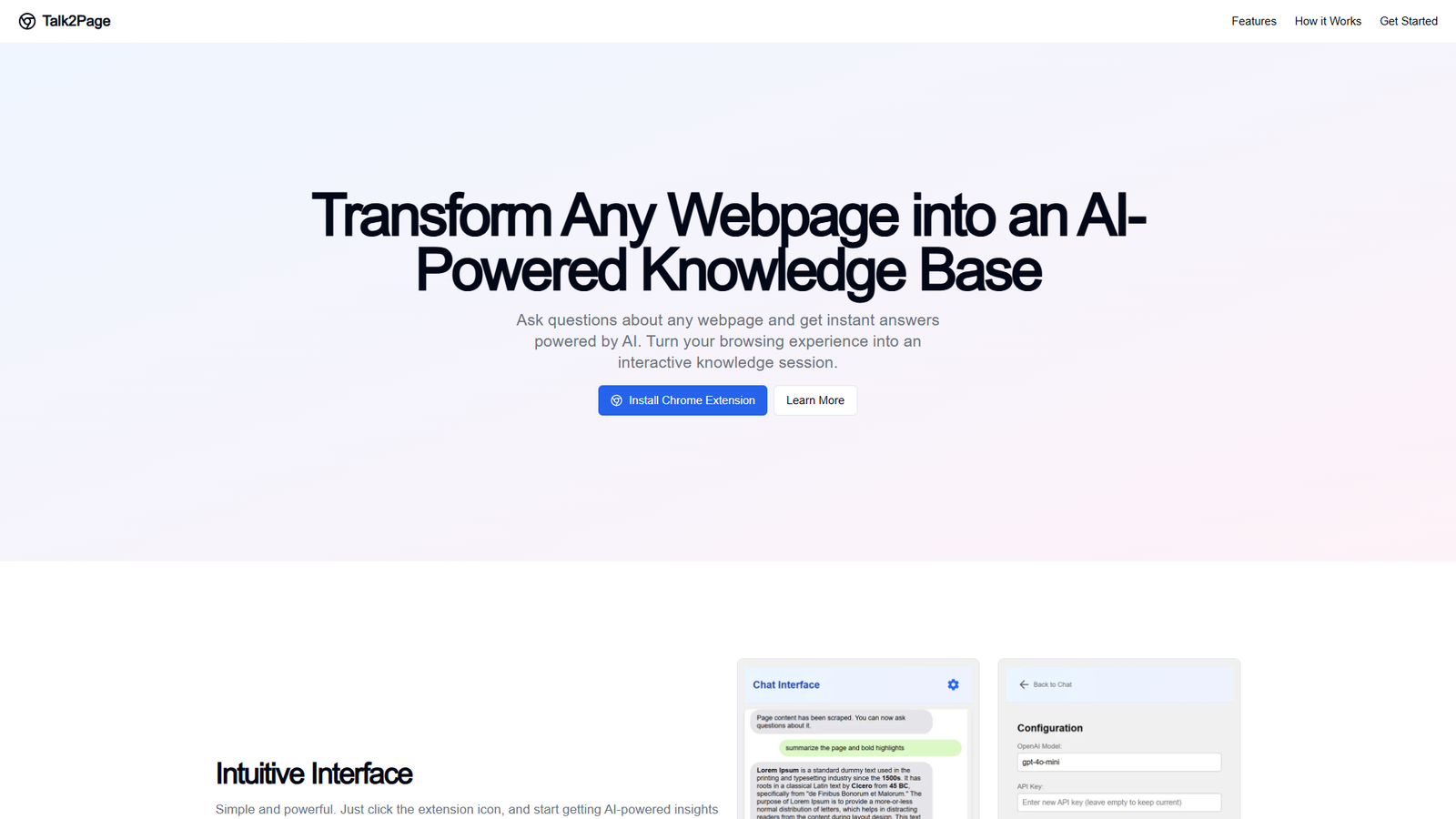 Talk2Page — интерфейс нейросети Talk2Page — интерфейс нейросети