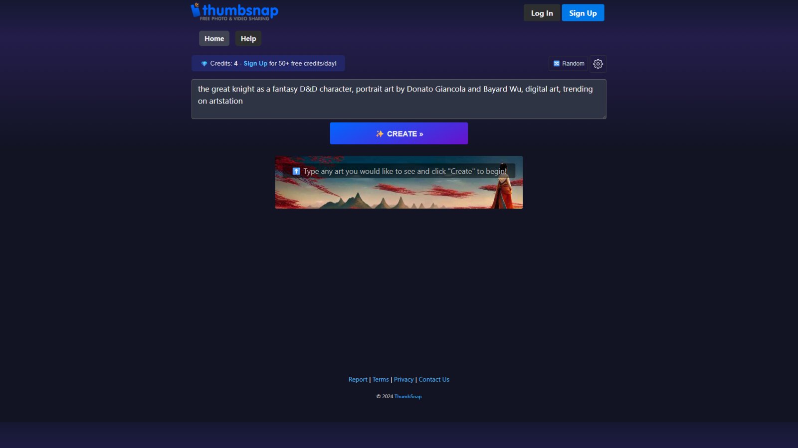 Thumbsnap нейросеть Главная страница