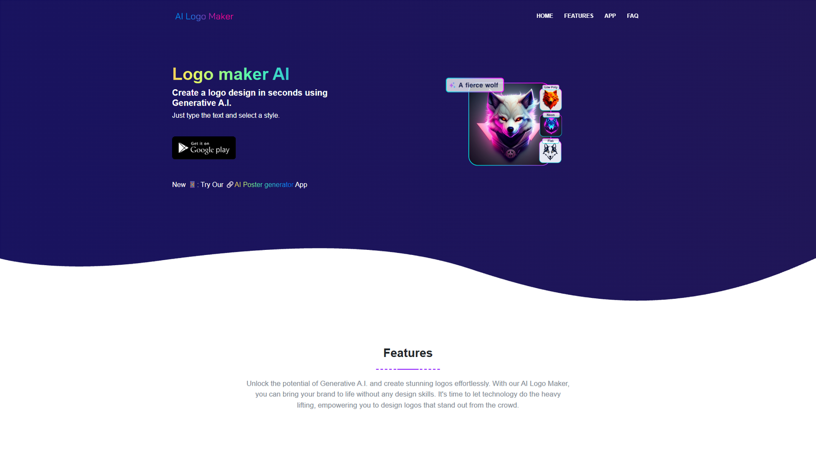 AI Logo Maker — интерфейс нейросети AI Logo Maker — интерфейс нейросети