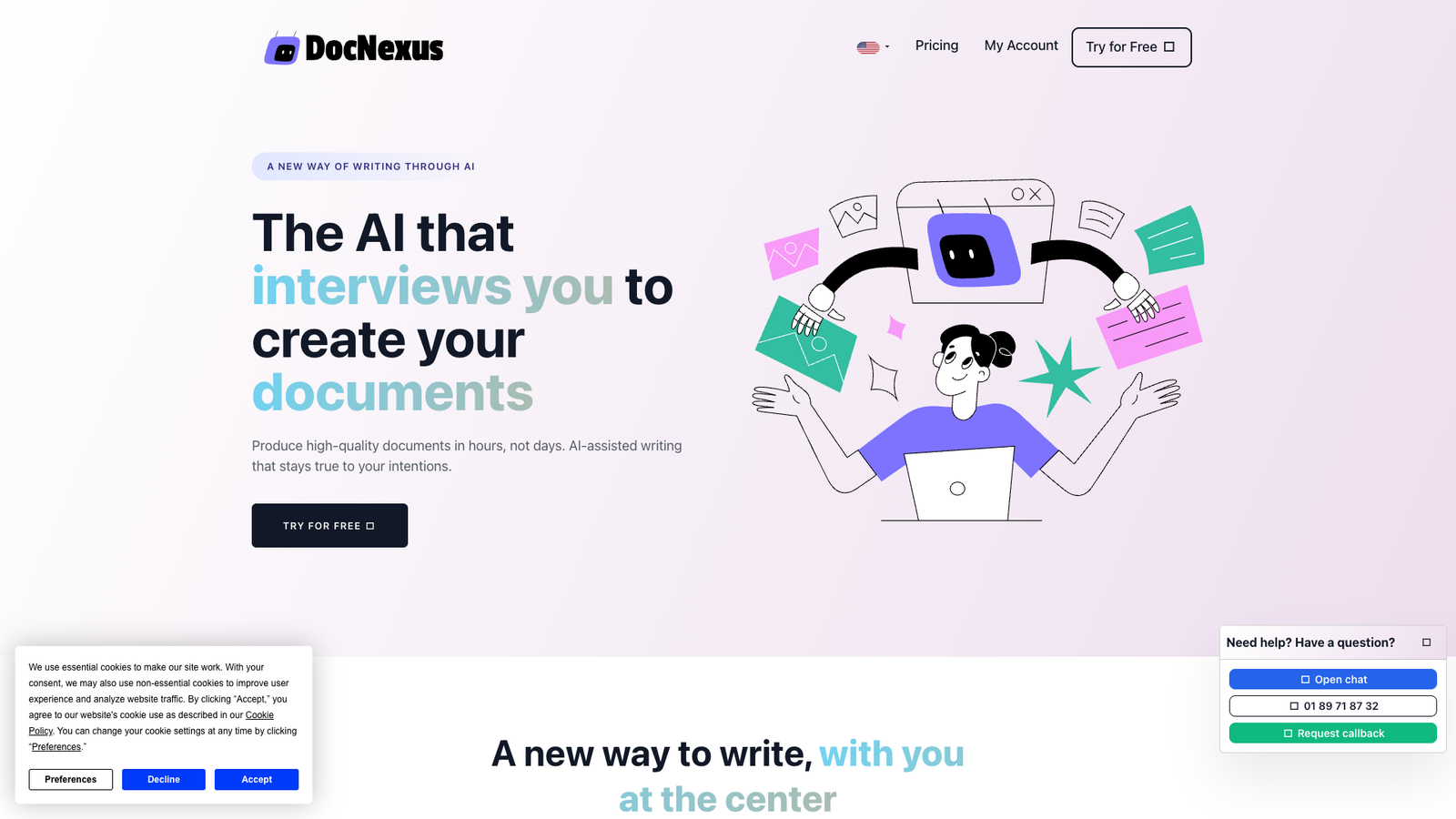 DocNexus — интерфейс нейросети