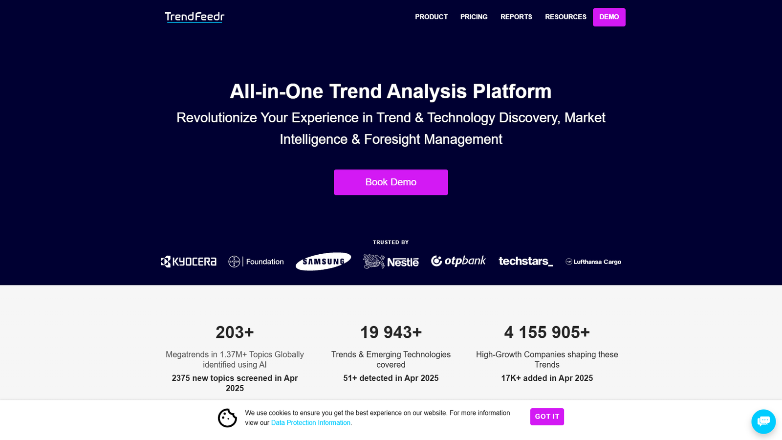 TrendFeedr — интерфейс нейросети TrendFeedr — интерфейс нейросети