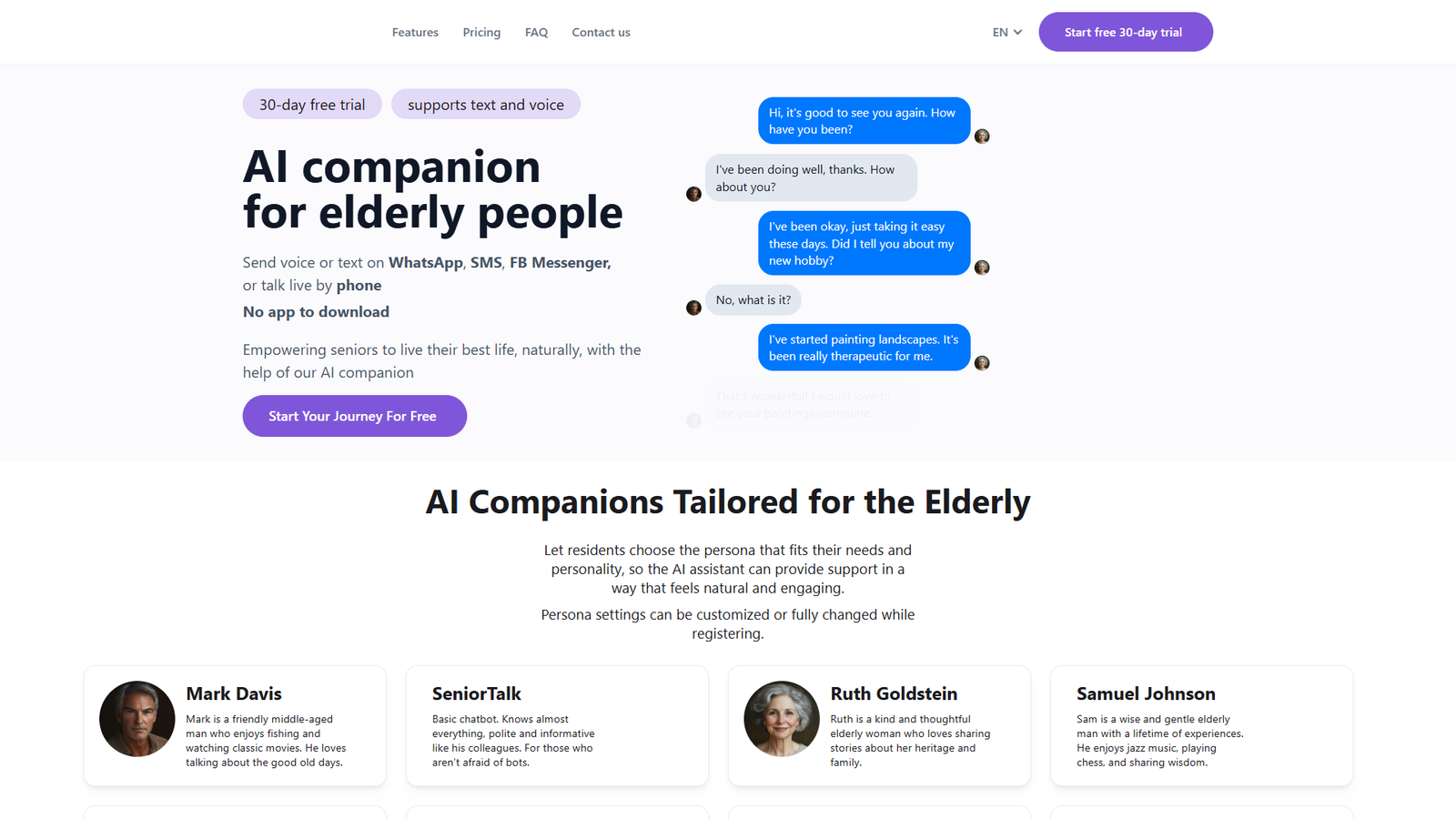 SeniorTalk — интерфейс нейросети SeniorTalk — интерфейс нейросети