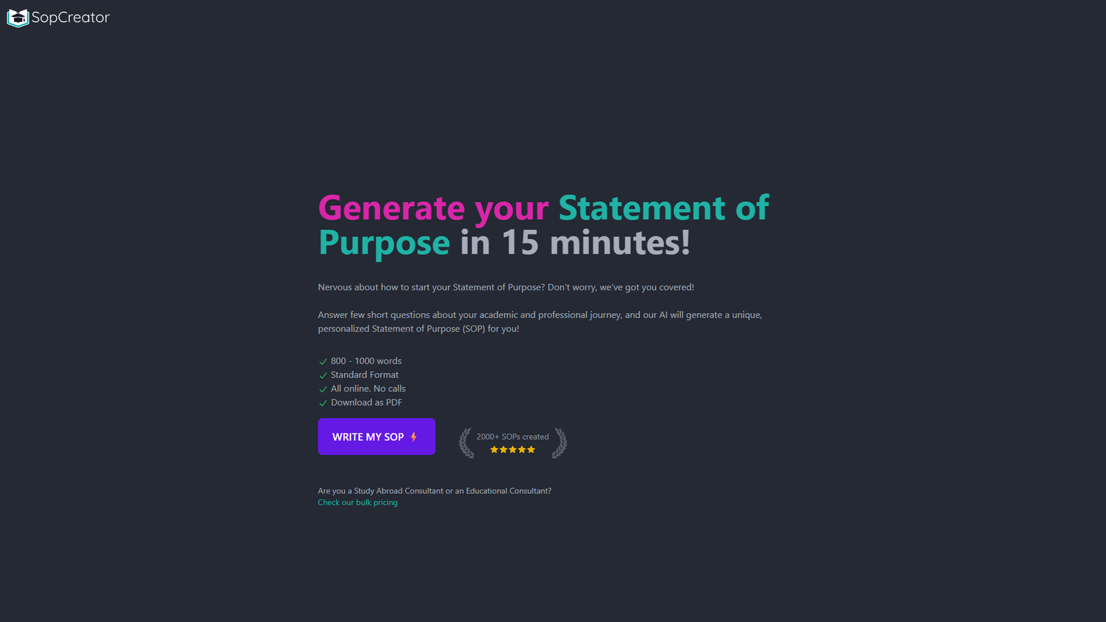 SOP Creator — интерфейс нейросети SOP Creator — интерфейс нейросети