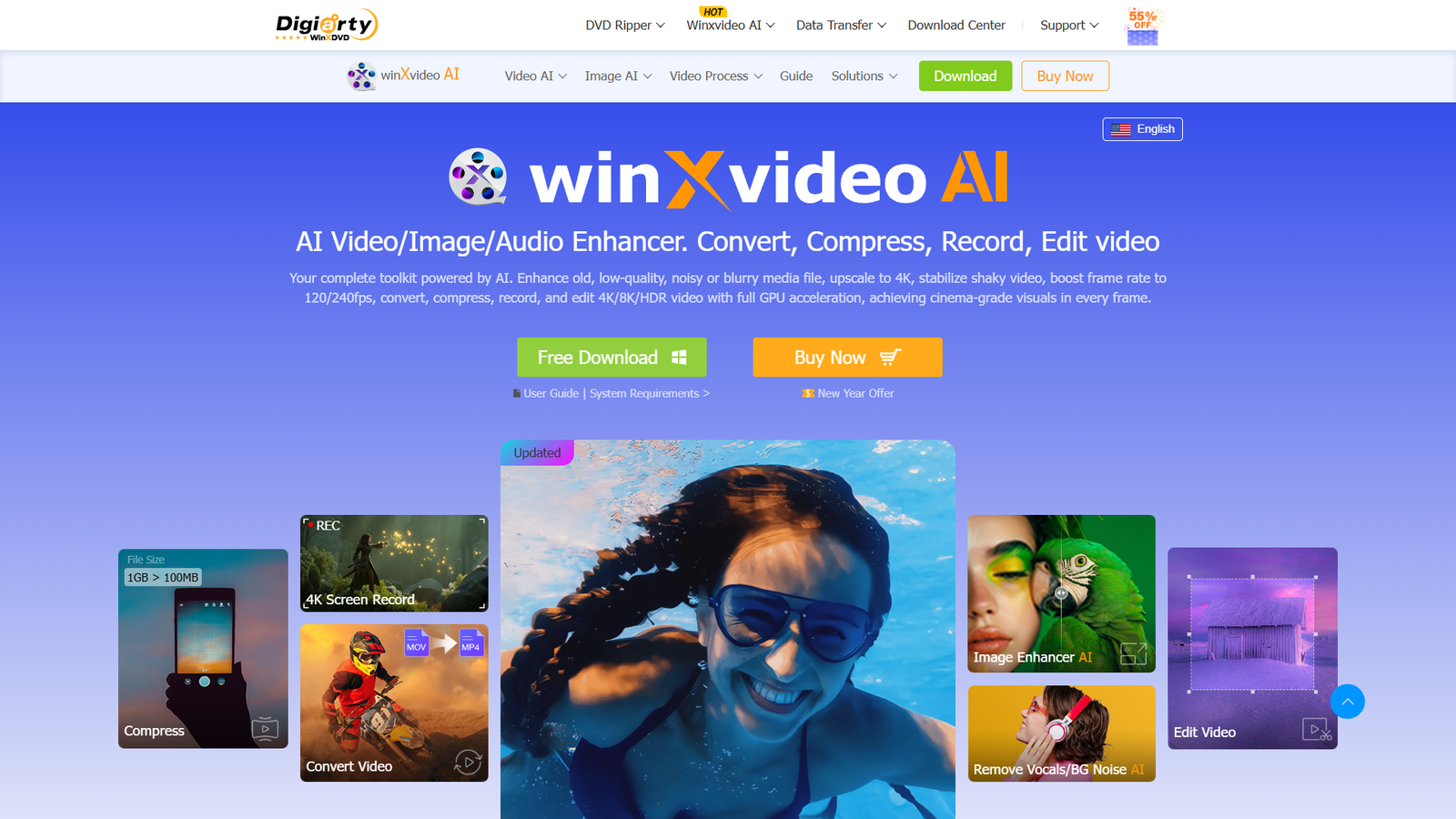 Winxvideo AI — интерфейс нейросети Winxvideo AI — интерфейс нейросети
