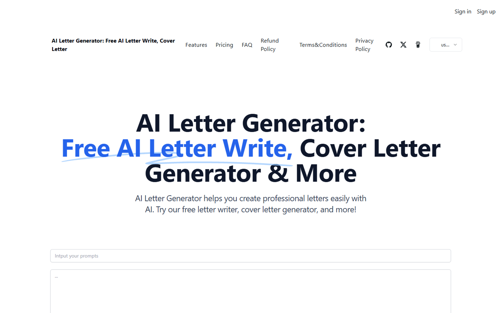 AI Letter Generator — интерфейс нейросети AI Letter Generator — интерфейс нейросети