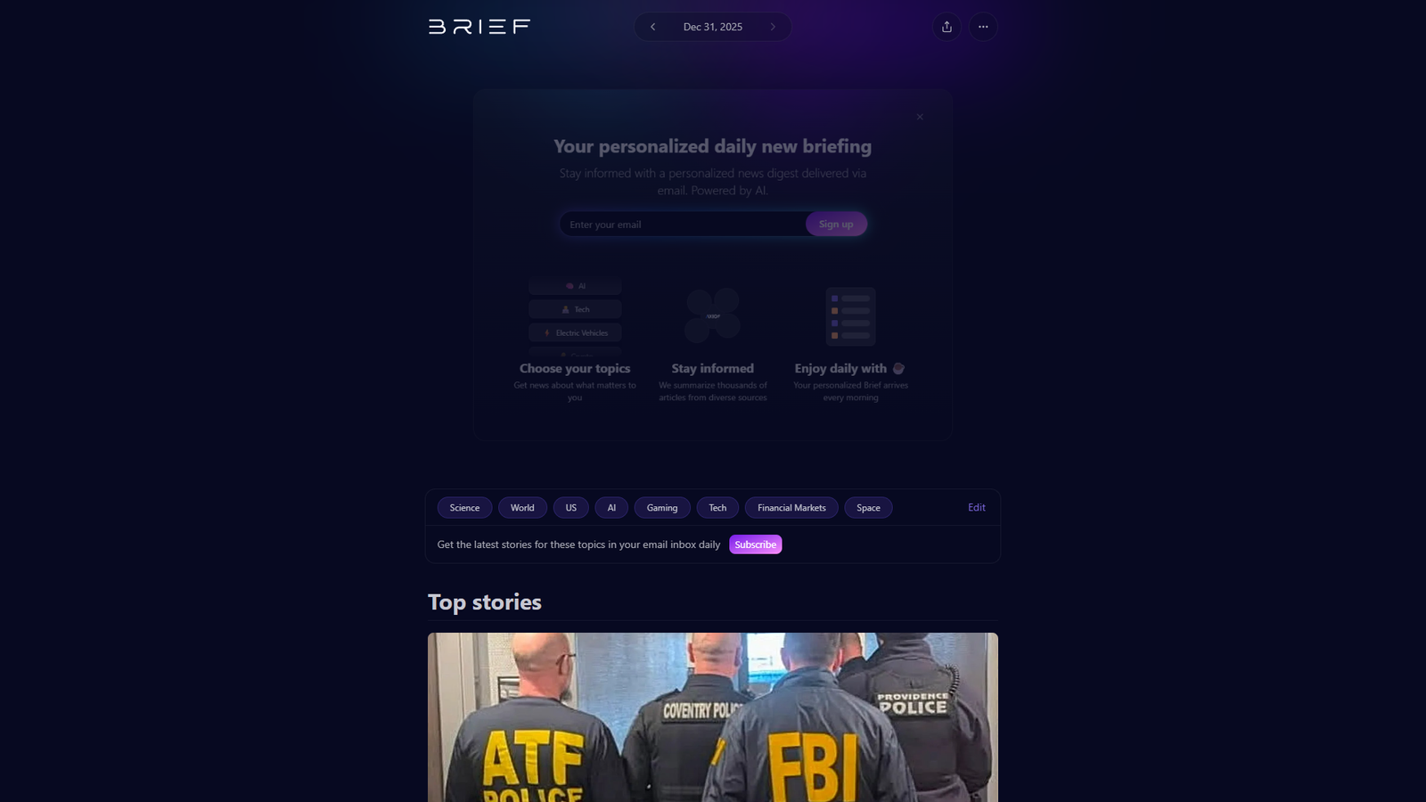 Brief — интерфейс нейросети Brief — интерфейс нейросети