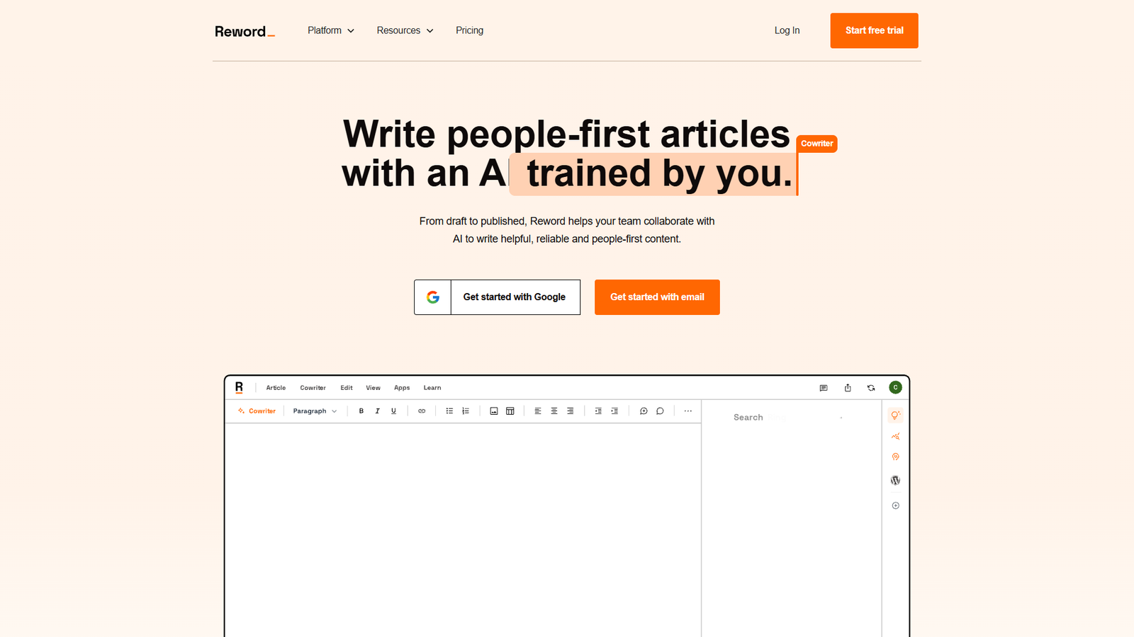 Reword — интерфейс нейросети Reword — интерфейс нейросети