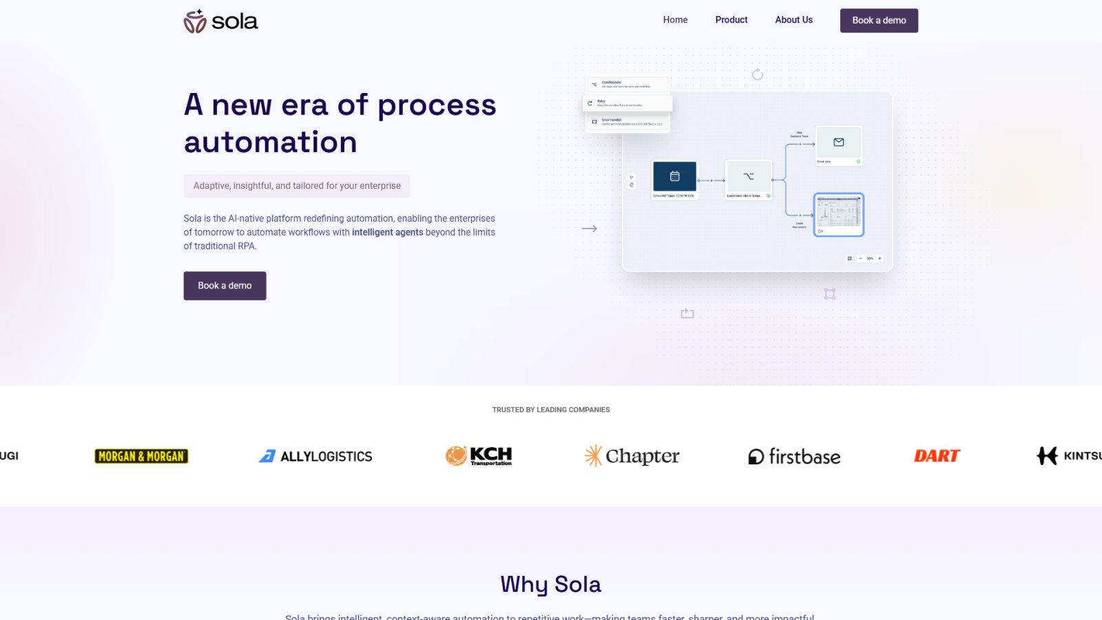 SOLA нейросеть Главная страница