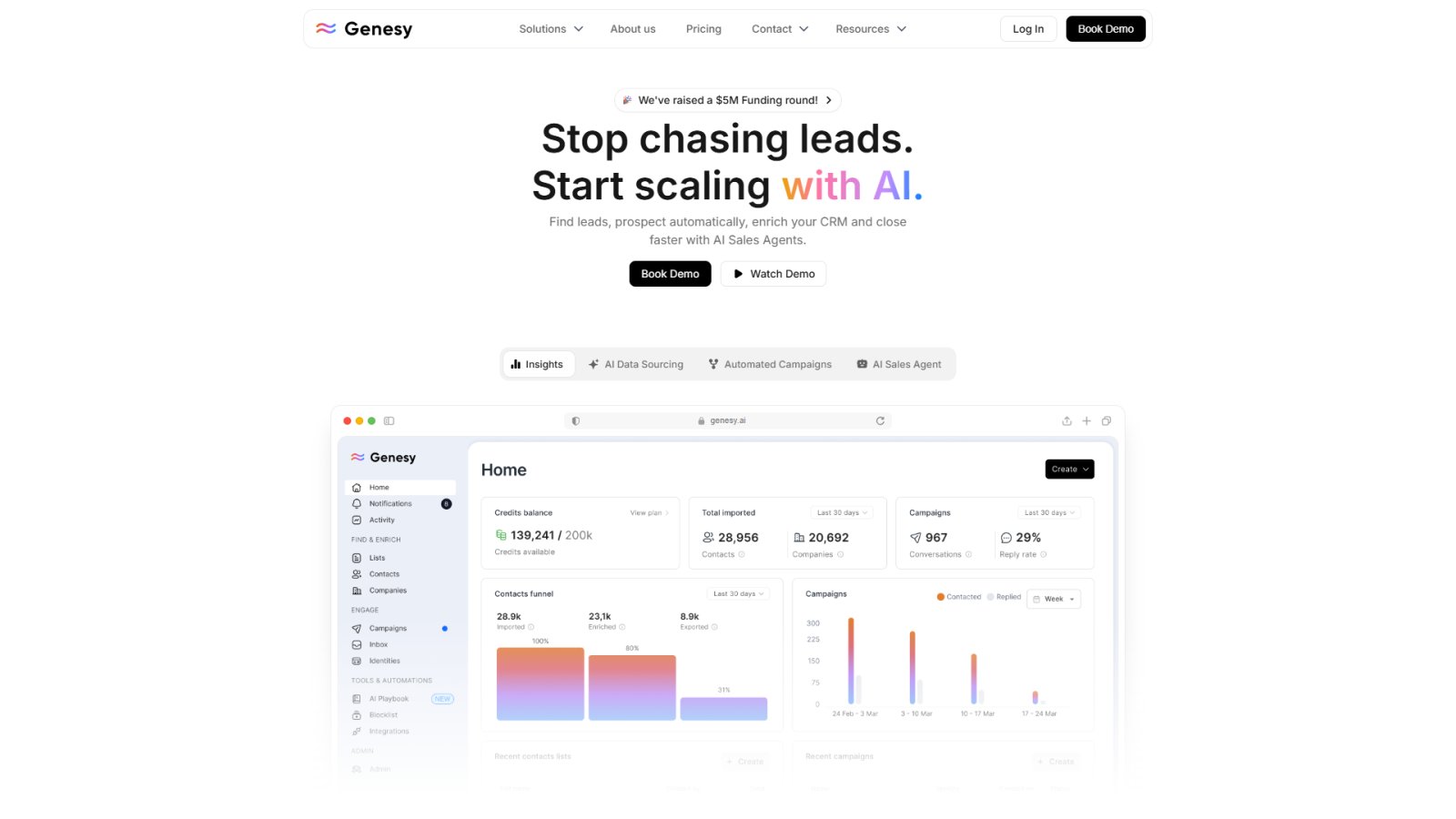 Genesy AI нейросеть Главная страница