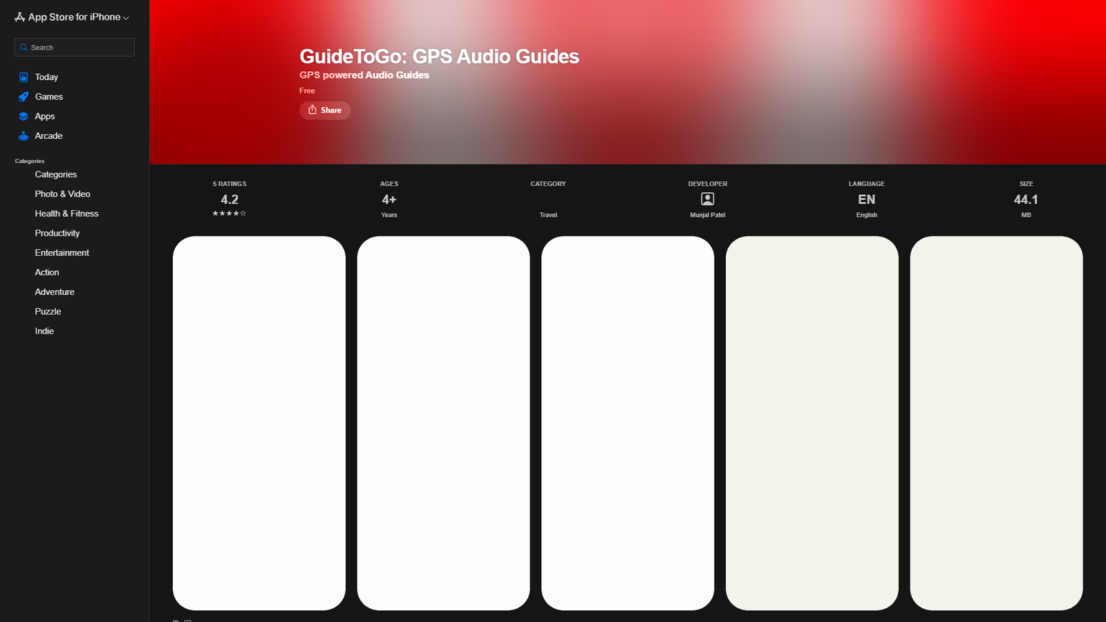 GuideToGo GPS Audio Guides — интерфейс нейросети GuideToGo GPS Audio Guides — интерфейс нейросети