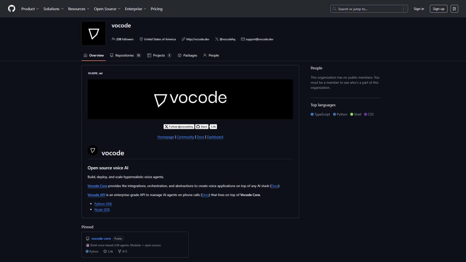 vocode нейросеть Главная страница