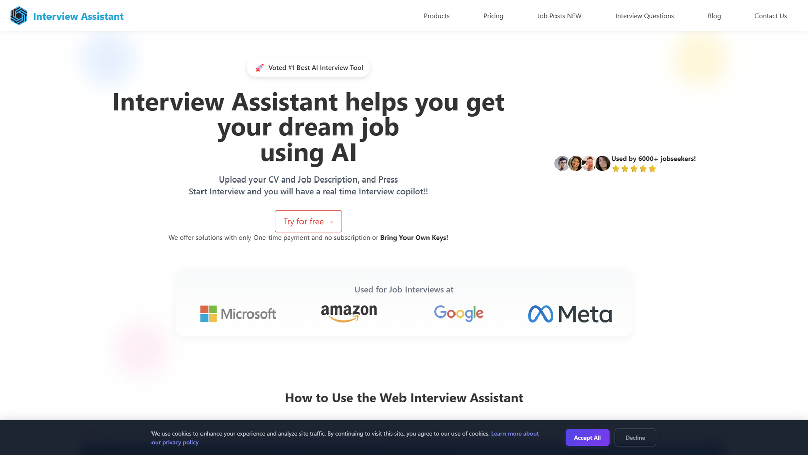 Interview Assistant — интерфейс нейросети Interview Assistant — интерфейс нейросети