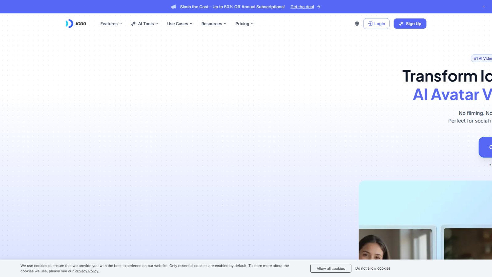 JoggAI нейросеть Главная страница JoggAI нейросеть Главная страница