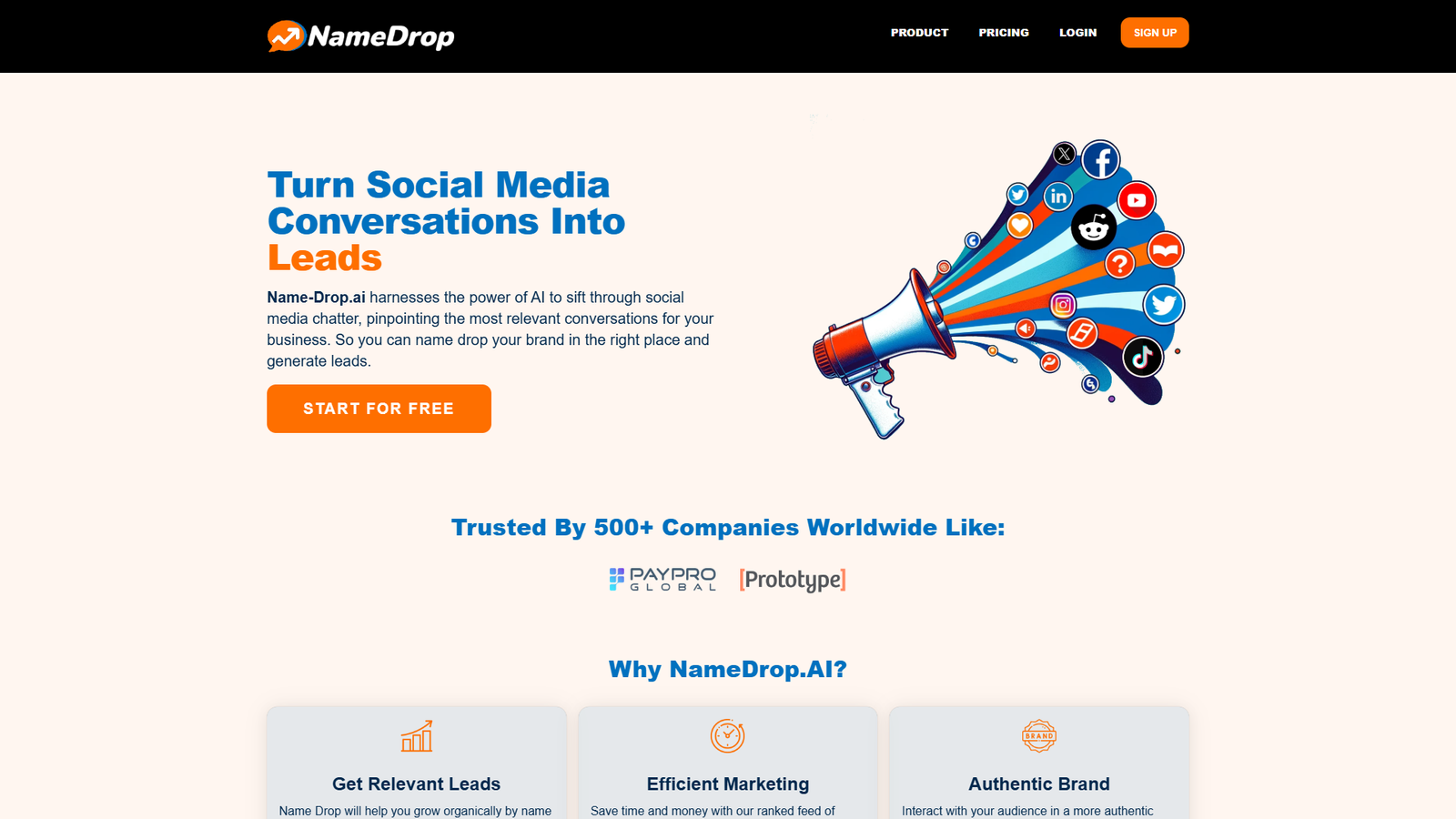 Name Drop AI — интерфейс нейросети Name Drop AI — интерфейс нейросети