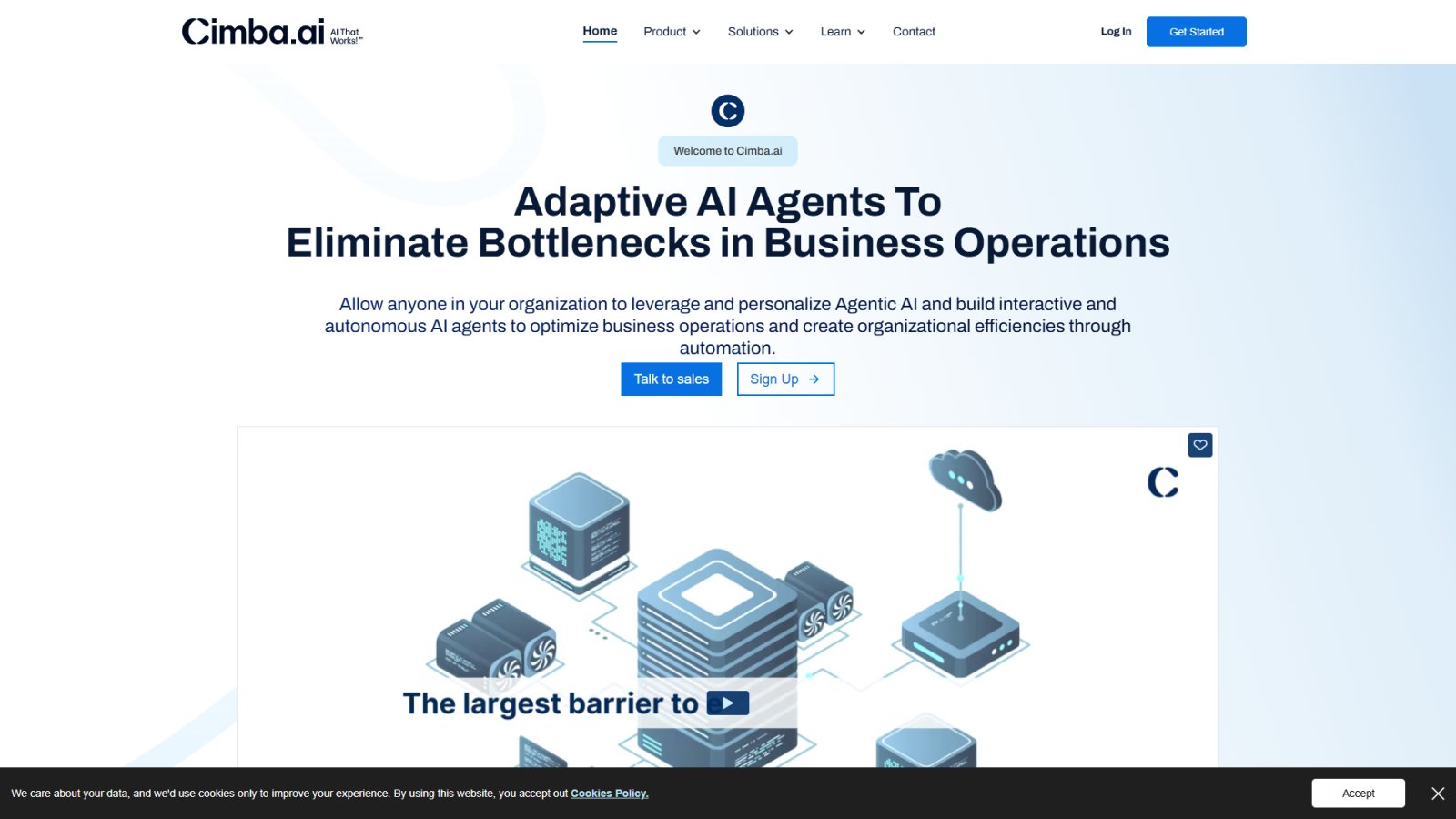 Cimba.AI нейросеть Главная страница