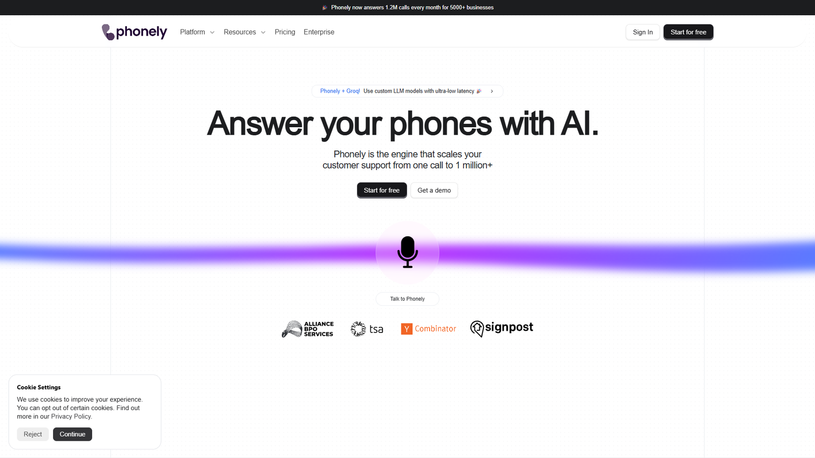 Phonely AI — интерфейс нейросети Phonely AI — интерфейс нейросети