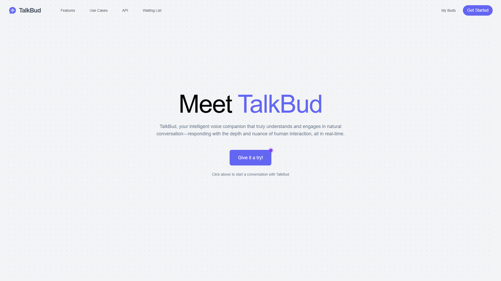 TalkBud — интерфейс нейросети TalkBud — интерфейс нейросети