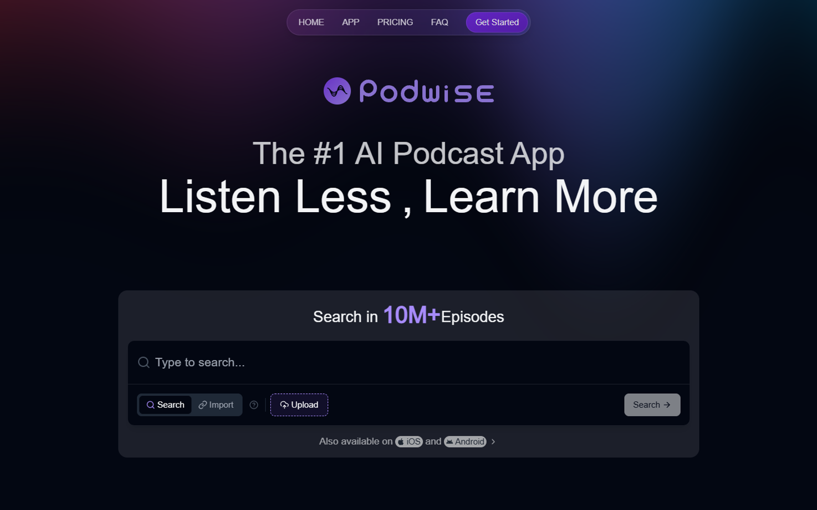 Podwise — интерфейс нейросети Podwise — интерфейс нейросети
