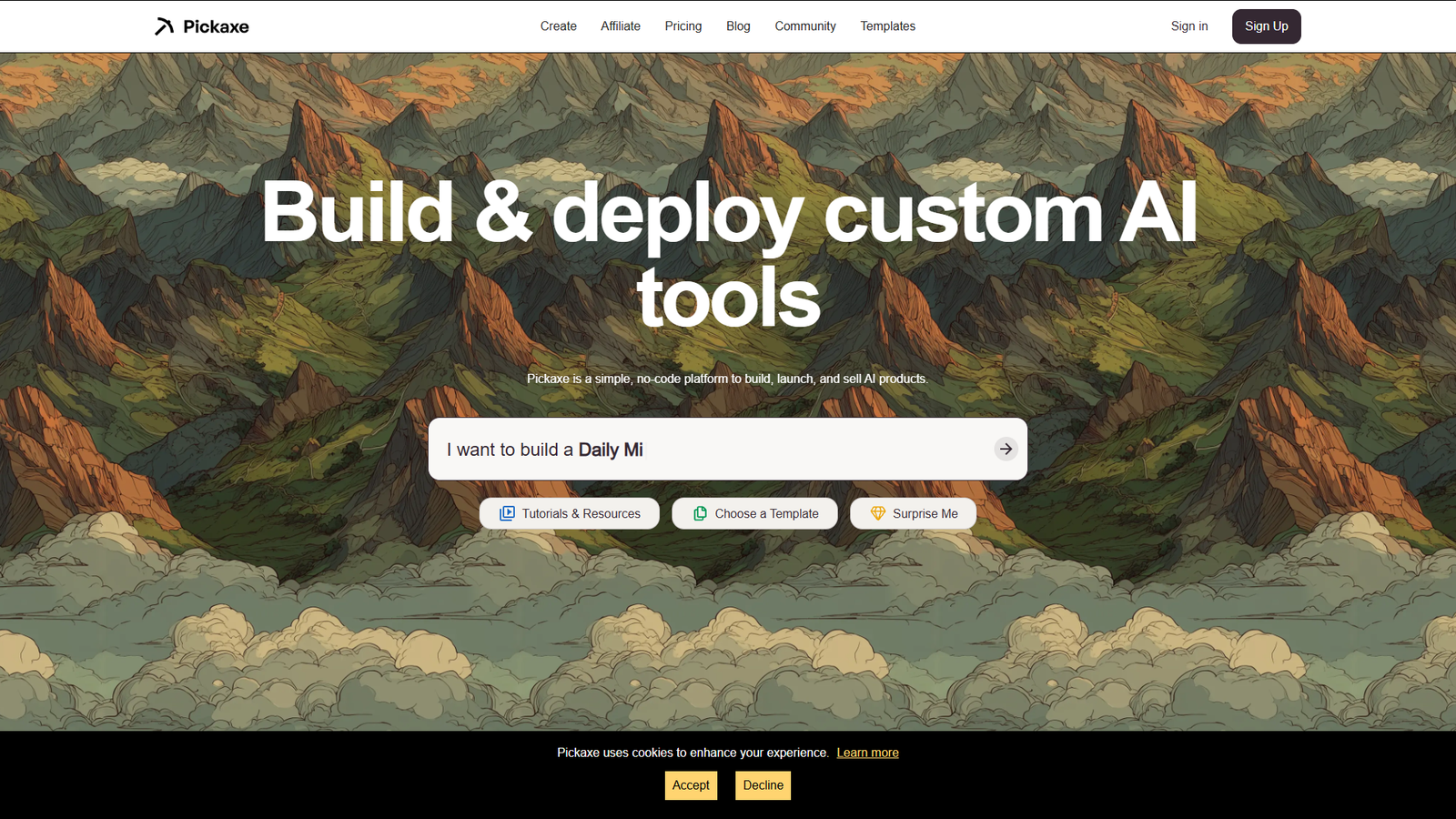 Pickaxe — интерфейс нейросети Pickaxe — интерфейс нейросети