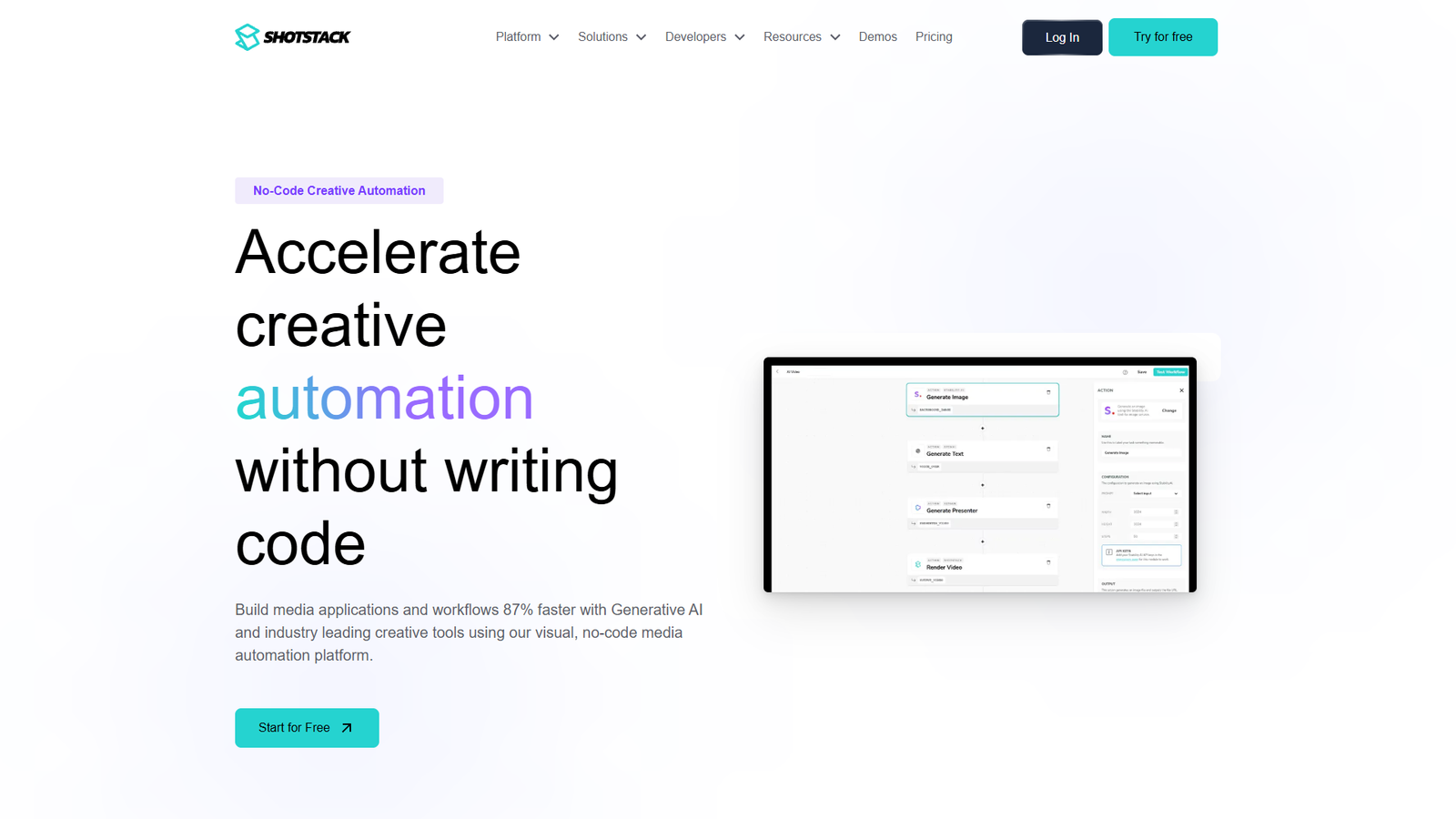 Shotstack Workflows — интерфейс нейросети Shotstack Workflows — интерфейс нейросети