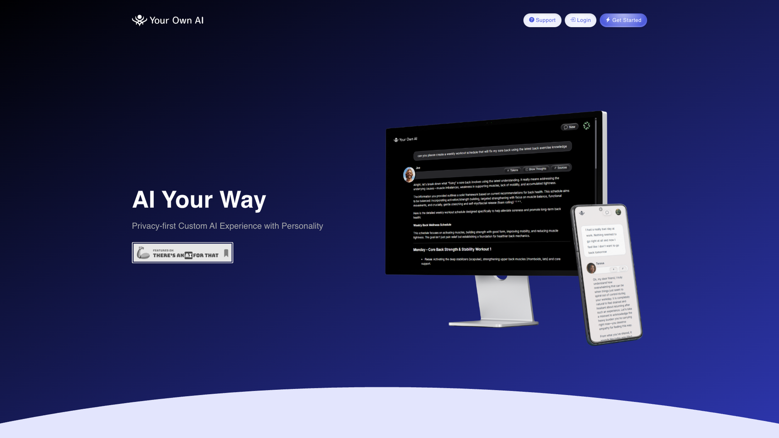 Your Own AI — интерфейс нейросети Your Own AI — интерфейс нейросети