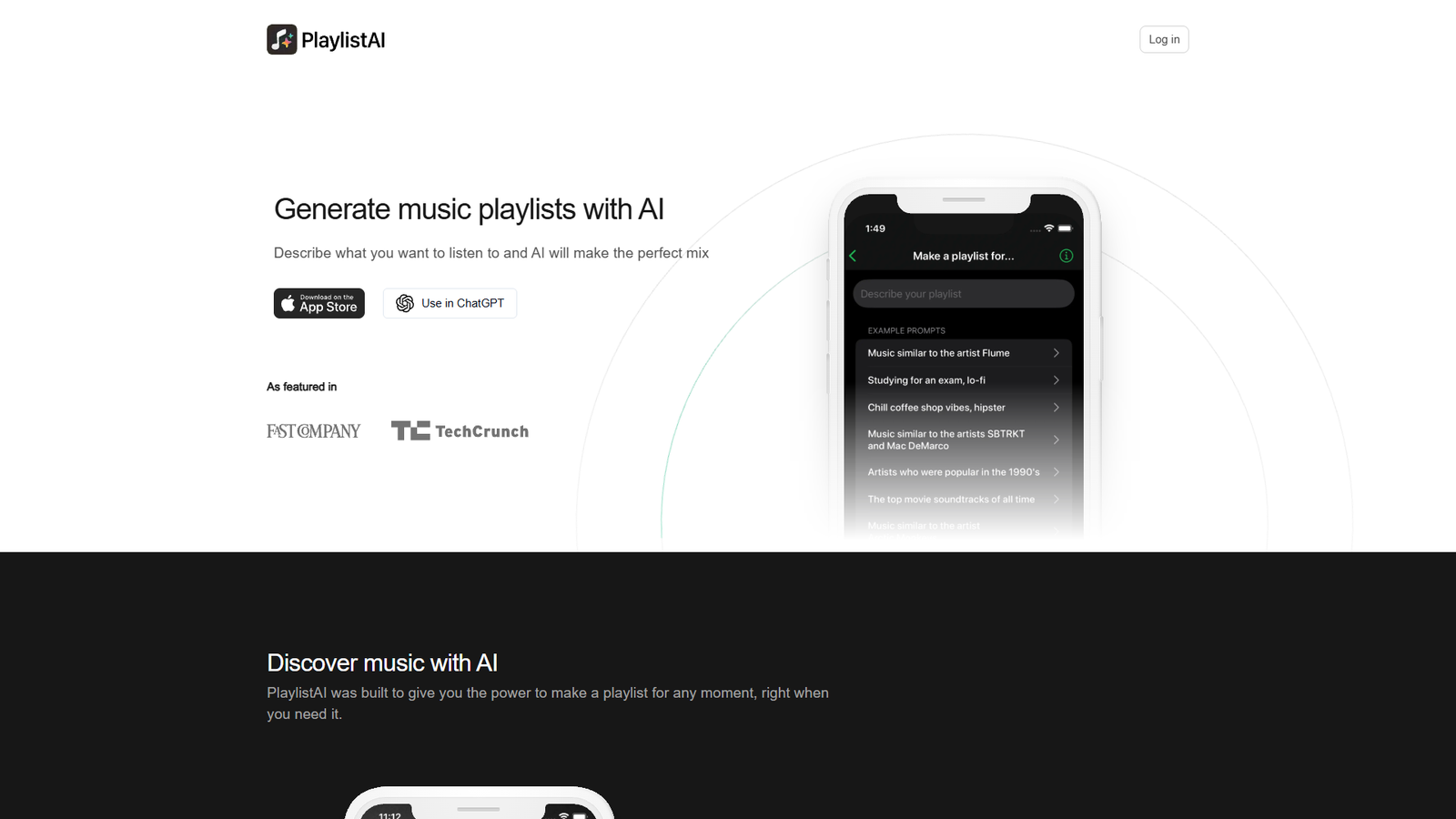 PlaylistAI — AI Playlist Maker — интерфейс нейросети PlaylistAI — AI Playlist Maker — интерфейс нейросети