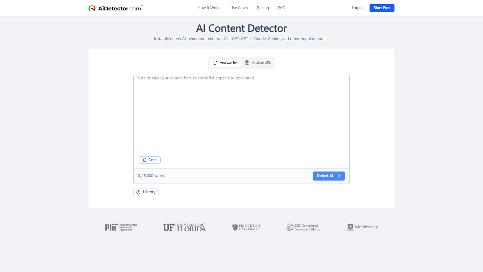 AI Checker Tool — AI Content Detector — интерфейс нейросети AI Checker Tool — AI Content Detector — интерфейс нейросети