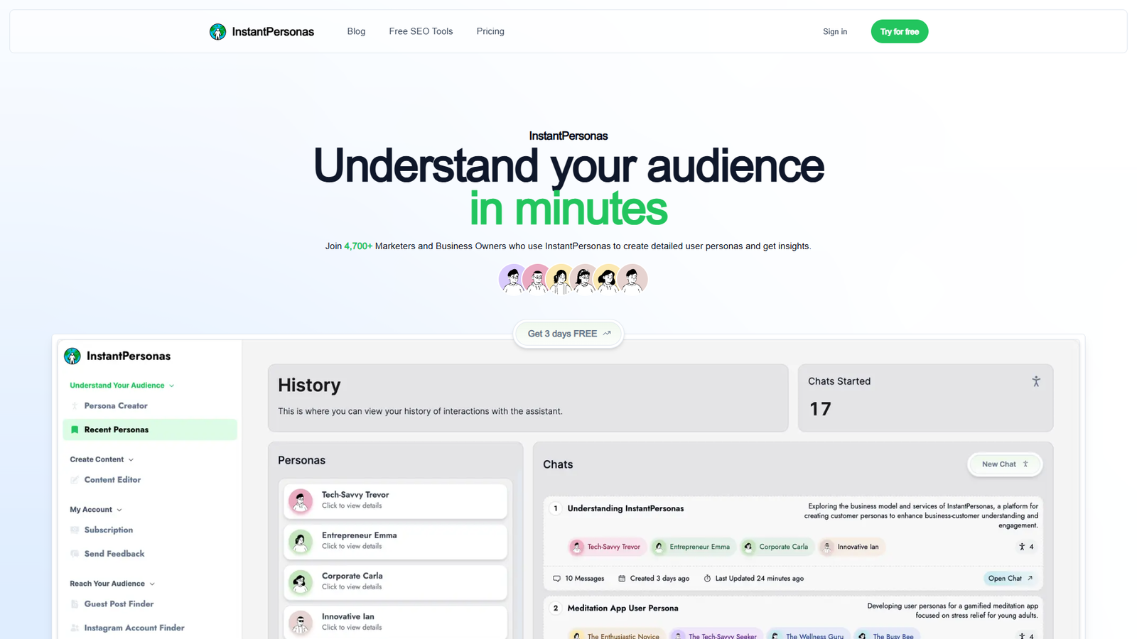 InstantPersonas — интерфейс нейросети InstantPersonas — интерфейс нейросети