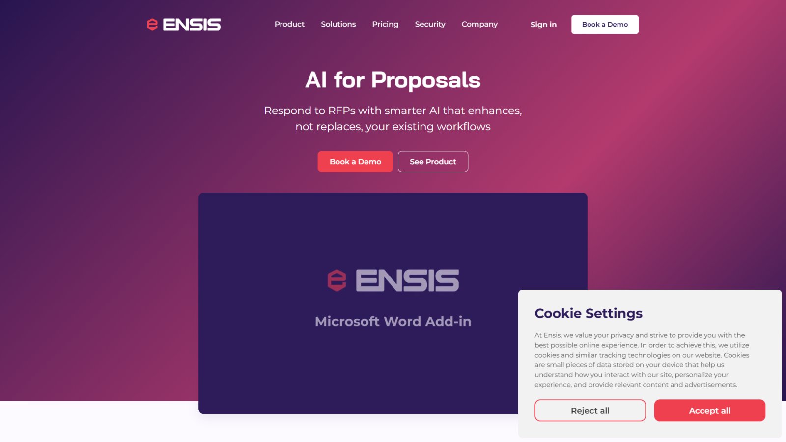 Ensis нейросеть Главная страница