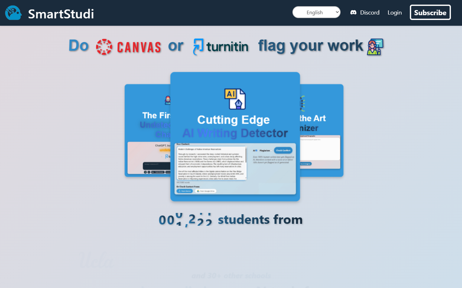 SmartStudi AI Writing Detector — интерфейс нейросети SmartStudi AI Writing Detector — интерфейс нейросети