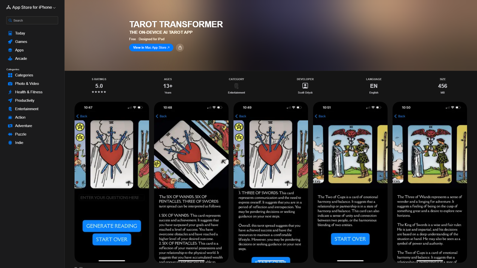 TAROT TRANSFORMER — интерфейс нейросети TAROT TRANSFORMER — интерфейс нейросети