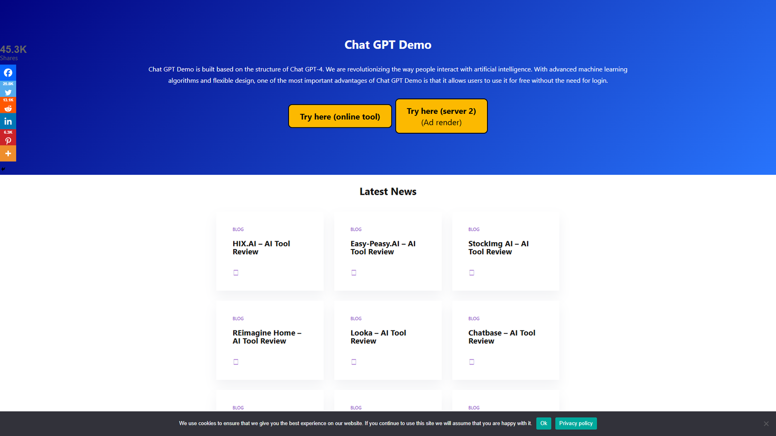 Chat GPT Demo — интерфейс нейросети Chat GPT Demo — интерфейс нейросети
